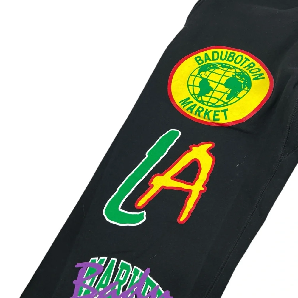 Badubotron Chinatown Market Collab Sweatpants Large Live In Hollywood Black EUC